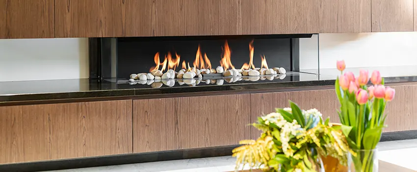 Double-height Fireplace Design Refurbishment in Richmond, Ontario